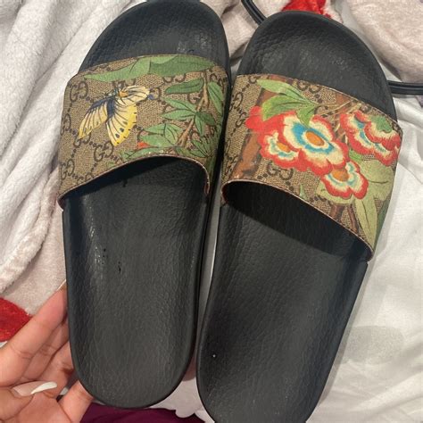 gucci slides women bloomingdales|gucci slides with butterfly.